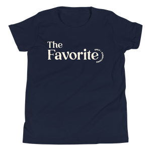 Open image in slideshow, The Favorite Cream on Navy Youth Short Sleeve T-Shirt
